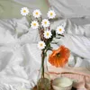 Dekoracyjne kwiaty 100 szt. Piękne realistyczne realistyczne delikatne, fałszywe słoneczniki małe sztuczne