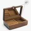 Display Travel Wood Wooden Jewelry Packing Case Portable Wedding Ring Necklace Bracelet Organizer Women Men Display Box Gift for Couples