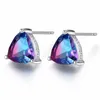 Ohrstecker Kreatives Design Regenbogen CZ Mode Damen Dreieck Engagement Highend Schmuck Drop Lieferung Dhgarden Dhk1D