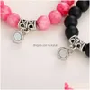 Beaded Newest Fashion 2Pcs /Set Natural Stone Couple Strands Bracelets Designed For Lovers Magnet Attact Each Other Women Men Friend Dhovi