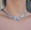 Ketens holle vlam liefde hart ketting punk choker hiphop sleutelbeen ketting gotische sieraden cadeau voor vrouwelijke mannen