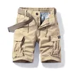 Men's Shorts Mens Summer Cotton Army Tactical Cargo Shorts Fashion Khaki Multipocket Casual Short Pants Loose Military Shorts Men 230519