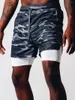 Short pour hommes 2 en 1 poche sécurisé Fitness Summer des hommes coulant masculin à double pont séchage rapide jogging jogging gym dopship