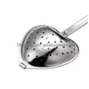 Tea Strainer Hartvormige Infuser Mesh Ball Roestvrije zeef Kruiden vergrendeling Infusers Lepel Filter 2 -stijl Drop levering Home Gard DHVCL