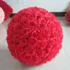 16 Color Artificial Flowers Rose Balls Kissing Ball Decorate Flower Wedding Garden Market Party Decoration Christmas Gift 5pcs factory outlet