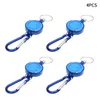 Keychains 4pcs reisgordel clip intrekbare sleutelhanger multifunctionele zware badge badge reel buckle houder anti verloren geschenk Carabiner