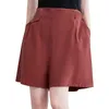 Shorts actifs été couleur unie décontracté pantalon large grande taille mode femmes entraînement avec doublure habillé pour les femmes