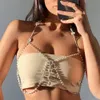 Erotic Sexy Shiny Bikini Heart Bra chain Rhinestone Underwear body chain Rhinestone Stage nightclub performance clothes 1191a