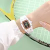 2023 nouvelle montre femmes loisirs diamant montres or boîtier en acier Silicone Quartz montre-bracelet bracelet mâle Relogio Masculino Ri12