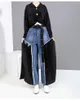 Damenjeans SuperAen Frühling Sommer 2023 Denim Paneled Press-plissiert Loose Wide-Leg Street Women