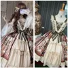 Sukienki swobodne japońskie marszki sukienki dziewczynki koszule kawaii ubrania lolita z koronkową marszczeniem koszuli z długim rękawem Kostium księżniczki Tops Bow