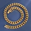 Chains Granny Chic 12mm Curb Cuban Link Chain Necklace Silver Color/Gold Tone 316L Stainless Steel Jewelry 7-40inch