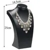 Necklaces New Design Black Pu Leather Jewelry Necklace Stand Pendants Display Bust Choker Holder Jewellery Rack Show 3 Options Model