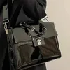 Kolejki Xiuya Trenda żeńska teczka fajna patent skórzana torba na laptopa na ramię Kobiet duża pojemność torba posłańca duże torebki 230520