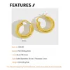 Earrings F.I.N.S Minimalist Jewelry S925 Sterling Silver Earrings Round Circle Tube Earrings Female Small Hoop Earrings for Women