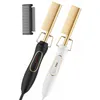 Curling Irons 2 in 1 Comb Hair Curler Flat Iron Straightener Wigs Straightening Brush Crimper Wet Dry Electric Heating Styler Tools 230520