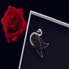 Nueva moda creativa damas cisne circón broche personalidad damas broche de diamantes de alta calidad joyería de lujo 266J