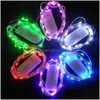 Party Decoration 2M 20 LED Fairy Lights String Starry CR2032 Butt Battery Operated Sier Christmas Halloween Wedding Light Drop Del DH28A