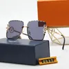 Tasarımcılar UV400 Güneş Gözlüğü Güneş Gözlüğü Kadın Gözlükler PC Lens Çerçevesiz Bayan Moda Gözlükleri Erkek Lüks Mektuplar Büyük Boy Adumbral Güneş Cam 2305206Bf