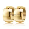 Hoop Huggie Fashion Stainless Steel Smooth Earrings For Women Small Earring Gold Sier Rose Color Party Ear Jewelrywholesale Drop D Dhjz3