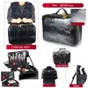 Cosmetic Bags Cases PU Leather Makeup Bag Large Capacity Compartment Travel Tattoo Storage Cosmetic Case 230519