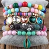 Set di braccialetti con perline dello stilista RH Set di braccialetti con perline multicolori da 6 pezzi Set per gioielli da donna, regalo di compleanno per amici