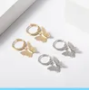 Boucles d'oreilles créoles mode personnalité sauvage géométrique femme papillon Simple tempérament petites dames cadeaux