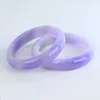 Bangle Enviar certificado Myanmar Jadeite Bangle Roxo Mulheres Jade Pulseira Fine Jewelry Genuine Natural Burma Grade A Jades Bangles