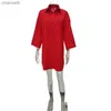 Casual Dresses Plus Size 5XL Women Shirt Dress Solid Color Turn-down Collar Summer Mini Dress Lady Casual Loose Irregular Beach Dress Vestidos L230520