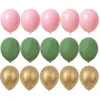 Decorazione 15/20 pezzi Set di palloncini da 12 pollici Palloncino retrò verde oro rosa per decorazioni di compleanno matrimonio giungla