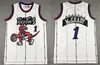 Ed Vince Carter Jerseys de baloncesto retro Tracy 1 McGrady 1998-99 Raptorses Mesh Hardwoods Classics T- Camisa Mens Purple Vintage Jersey