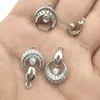 Komponenter Ny ankomst! 26x15mm 30Set Plating Platinum Cubic Zirconia Clasps Hooks Anslutare för handgjorda armbandsdelar DIY -tillbehör