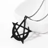Halsketten Großhandel 10 Stück Gothic Black Moon und Pentagram Ketten Halsketten für Frauen Berühmte übernatürliche Anhänger Halskette Schmuck