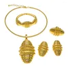Naszyjnik Zestaw Dubai Gold Plaked Wiselant Women Jewelry Jaja Kształt Moda Prosty styl Gift Holiday Gift H00169