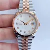 Z Diamond Ladies Data Watch Gold Diar Sapphire 41 mm męskie zegarek Automatyczny mechanizm 36 mm moda Data Watch 904L Pasek ze stali nierdzewnej 31 mm Just RandWatches 007