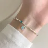 الإسورة الملونة 925 Sterling Silver Moonstone Millet Beads Bracelet for Girl Women Fashion Modern Jewelry Gift 2022 Trend Charms