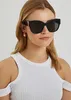 Luxus-Sonnenbrille für Damen, Designer-Quadrat-Schutzbrille, Strand, schwarz, rund, Damen-Sonnenbrille, Retro-Schmetterlingsform, Luxus-Design, UV400, Top-Qualität mit Box