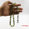 Braccialetti Nuovo stile Resina di sesamo verde Tasbih Preghiera musulmana Perline braccialetto regalo gioielli islamici moda araba misbaha