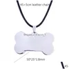 Pendentif Colliers En Acier Inoxydable Pet Chat Chien Tag Collier Mignon Os Chiot Colliers Accessoires Bijoux Mode Drop Delivery Pendentifs Dhbxa