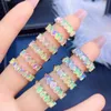 반지 New Natural Faceted Opal Ring 925 Silver Lady 's Ring Opal Opal 고급 우아한 결혼식 약혼 선물