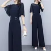 Women's Jumpsuits & Rompers Elegant Jumpsuit For Women 2023 Summer Female High Waist Overalls Romper Wide Leg Casual PlaysuitWomen's