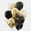 Decoratie 12 stuks Zwart Goud Ballonnen Afstuderen Globos Volwassen Kinderen Verjaardag Decoraties Baby Douche Thuisbenodigdheden