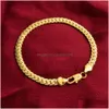 Chaînes 5Mm Plaqué Or 18K S925 Sier Chaîne Hommes Femmes Bijoux Collier Bracelet Miami Cubain Lien Hip Hop Colliers Drop Delivery Pen Dhre7