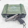 鶏肉を食べるノベルティアイテムPUBG 1 3フルメタルガンモデル合金帝国1911取り外し可能なおもちゃキーチェーンペンダントギフトG230520