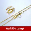 Kettingen Nimf Echt 18K Gouden Ketting Fijne Sieraden Puur AU750 Hanger Ketting Echt Massief Goud Voor Vrouwen Bruiloft Luxe Sieraden 2020 X312