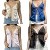 Zbiorniki damskie Camis Xingqing Summer Lace Camisole Top