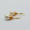 Pendientes de perlas barroco Barroque Pearl Natural de agua dulce 925 Pendientes de caída de plata esterlina Pendientes de caída de perlas grandes hechas a mano Mujeres