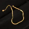 Bracelets de cheville à la mode Simple couleur or en acier inoxydable serpent chaîne femmes femme mode été cheville Bracelet plage pied bijoux