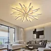 Candeliers Luzes pendentes de lustre acrílico LED Iluminação de lustres para o quarto Lâmpadas de lustre de deco internas diminuídas com controle remoto