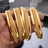 Chokers 4st/Lot Dubai Gold Color Bangles Kvinnor Girls Vintage Bride Wedding Armband Bangles Africa Arab SMEEXKE Black Friday